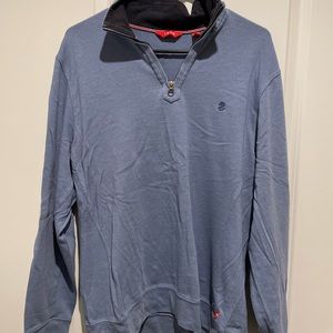 Izod Men’s Quarter Zip Sweater Blue